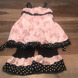 2 piece poodle in Paris outfit